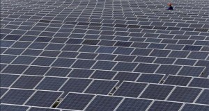 La nipona Sojitz compra el 49 % de las operaciones de T-Solar en Perú
Un técnico examina una planta fotovoltaica.