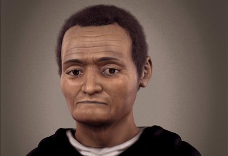 El rostro reconstruido de San Martín de Porres coincide con sus imágenes en Lima
Fotografía donde se ve el rostro de San Martín de Porres, el santo peruano nacido en 1579 y canonizado en 1962, que fue develado este 3 de noviembre en una misa realizada en la iglesia de Santo Domingo en Lima (Perú).