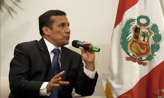 Humala afirma que la creación de distrito fronterizo con Chile "es irreversible"
En la imagen un registro del presidente de Perú, Ollanta Humala.