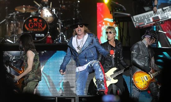 Guns N' Roses y LCD Soundsystem, cabezas de cartel del festival Coachella
La mítica banda estadounidense de rock Guns N' Roses, liderada por Axl Rose (c).