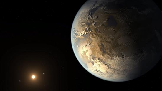 Cinco planetas en línea se pueden observar a simple vista desde la tierra 
Gráfico cedida por del Kepler-186f, el planeta descubierto, que orbita la estrella enana Kepler-186 un poco más fría que el Sol.