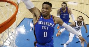 Russell Westbrook, de los Thunder, durante un partido. EFE/Archivo [PROHIBIDO SU USO POR SHUTTERSTOCK]