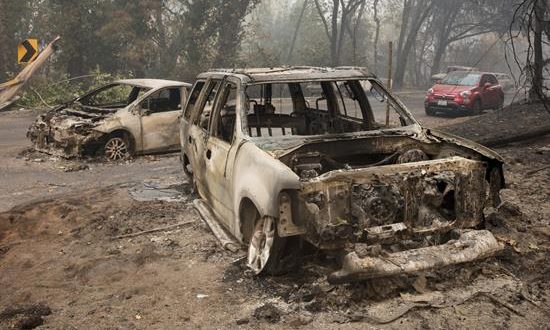 En la imagen, daños causados por el incendio conocido como Camp Fire en California (EE.UU.). EFE/Archivo
