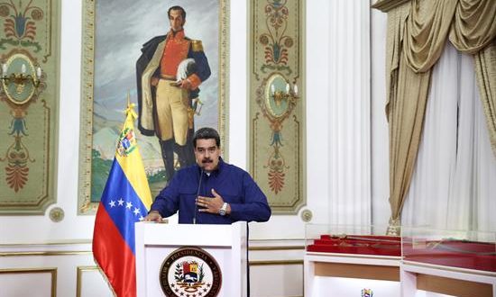 Fotografía de archivo cedida por el Palacio de Miraflores donde ve al presidente de Venezuela, Nicolás Maduro, en Caracas (Venezuela). EFE/Palacio de Miraflores