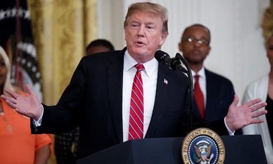 El presidente de Estados Unidos Donald Trump ofrece un discurso. EFE/Archivo