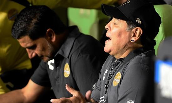 El argentino Diego Armando Maradona, entrenador de los Dorados de Sinaloa. EFE/Archivo