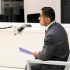 El exjuez peruano César Hinostraza, durante la vista pública celebrada ayer en la Audiencia Nacional. EFE