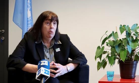 La representante especial del secretario general de Naciones Unidas para la Infancia y los Conflictos Armados, la argentina Virginia Gamba, durante la entrevista con EFE en Bruselas. EFE