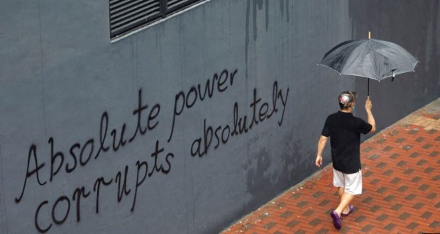 La marcha comenzó en la estación de trenes Kwai Fong, en una zona periférica en los Nuevos Territorios de Hong Kong.