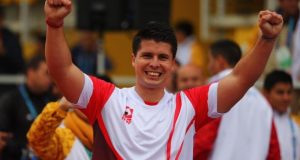 Kevin Martínez venció 2-0 al mexicano Isaac Pérez en el segundo día de competencia de la paleta frontón. (Foto: Daniel Apuy/ GEC)